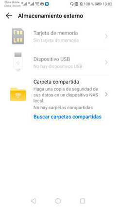 otra opción para hacer un respaldo através de almacenamiento externo