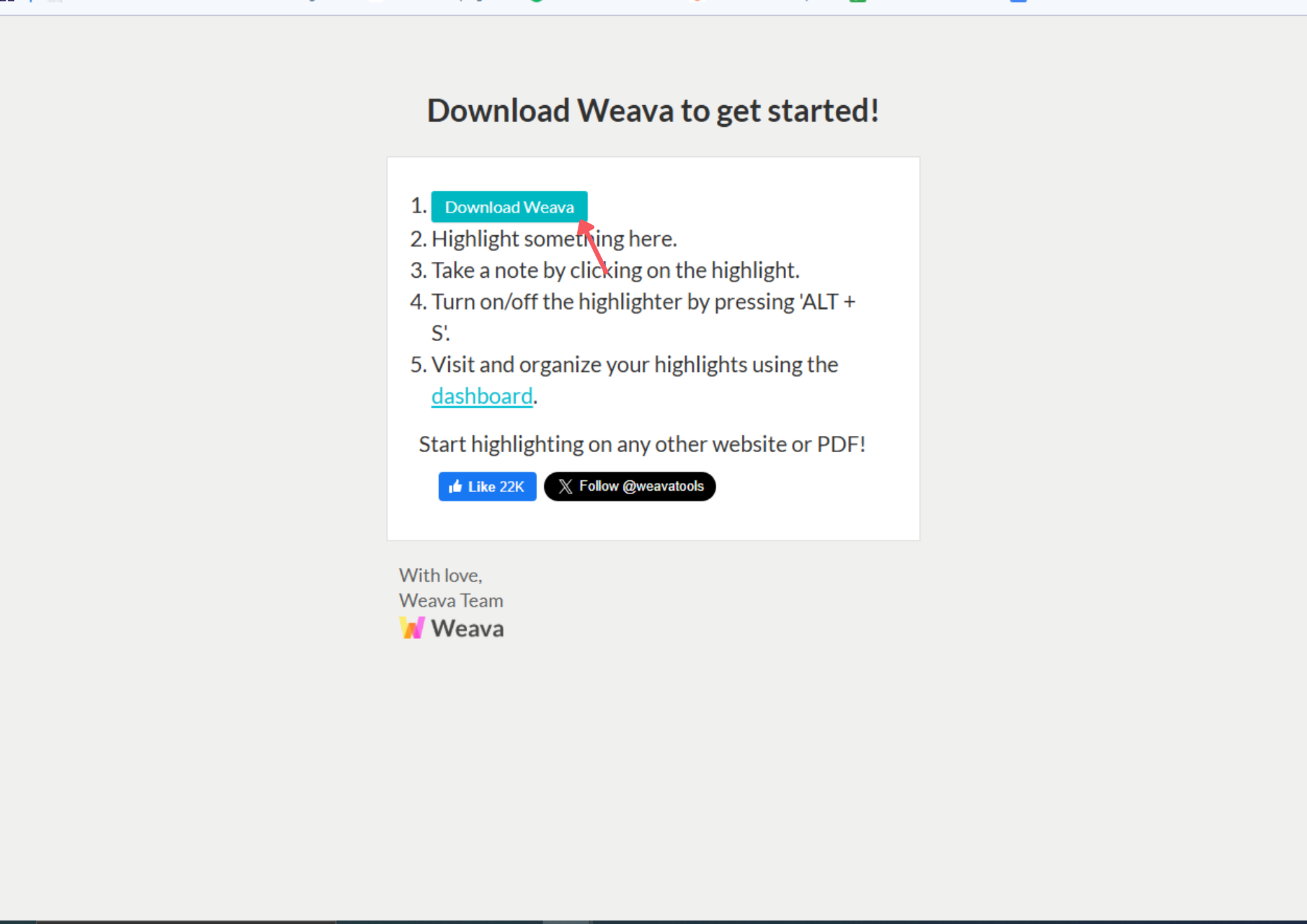 descargar weava para subrayar pdf en chrome paso 2
