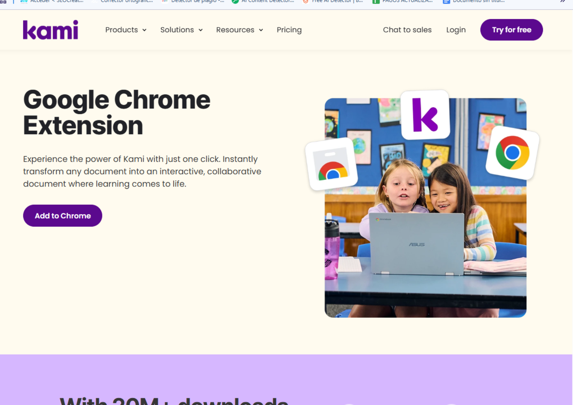 extensión kami para subrayar pdf en chrome