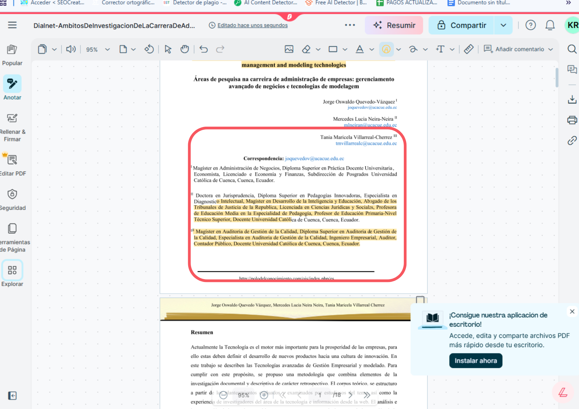 resaltar texto con lumin pdf en chrome paso 5