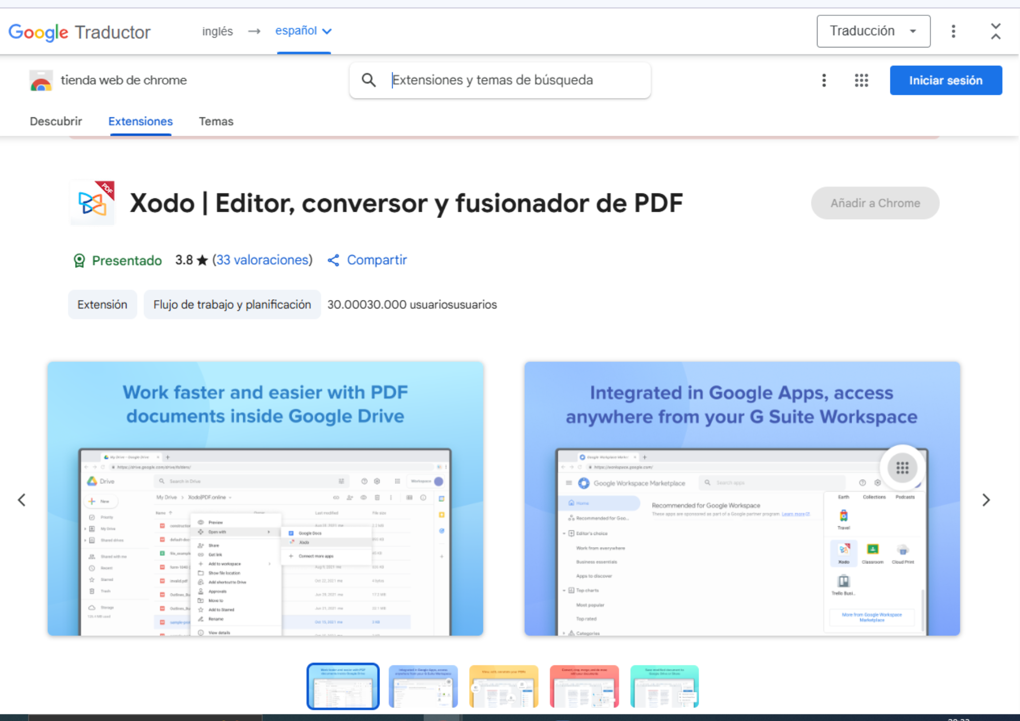 extensión pdf xodo para subrayar pdf en chrome