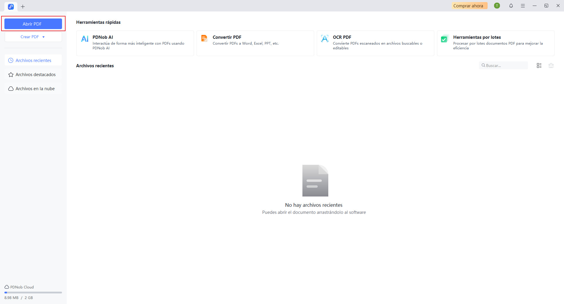 abrir pdf con pdnob pdf editor