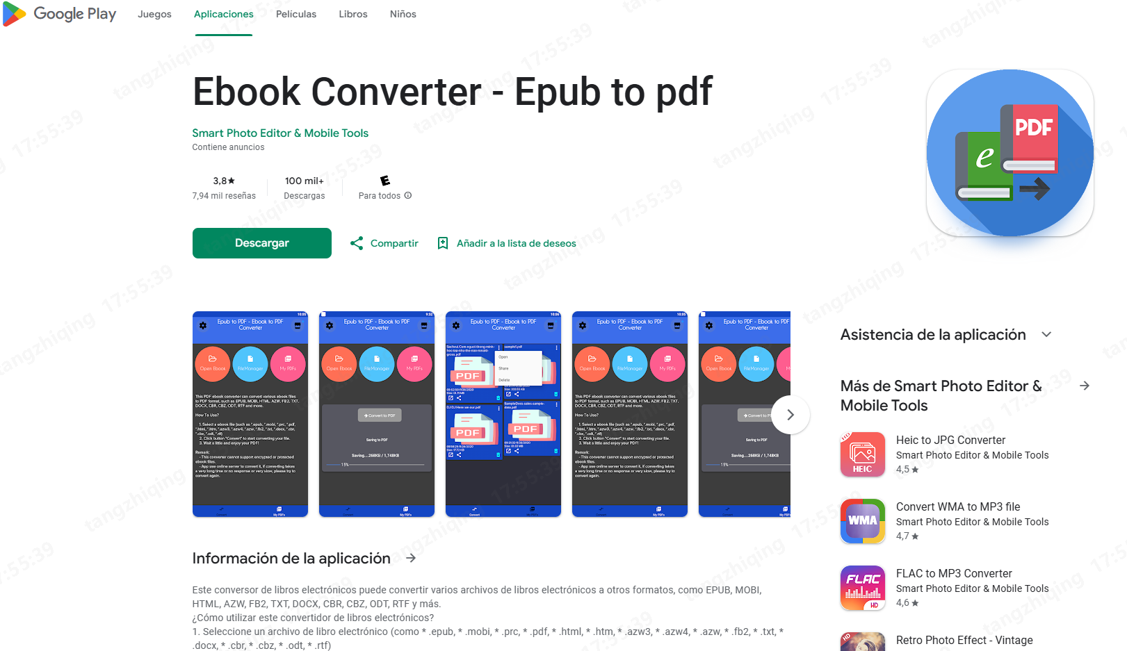 conversion pdf a epub en iphone