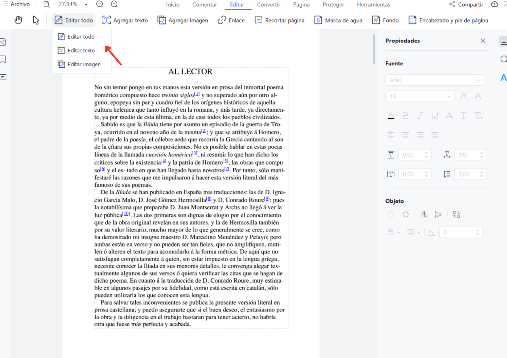 copiar texto de un PDF protegido con pdnob