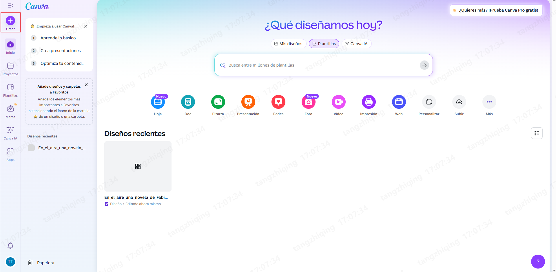 eliminar marca de agua pdf con canva