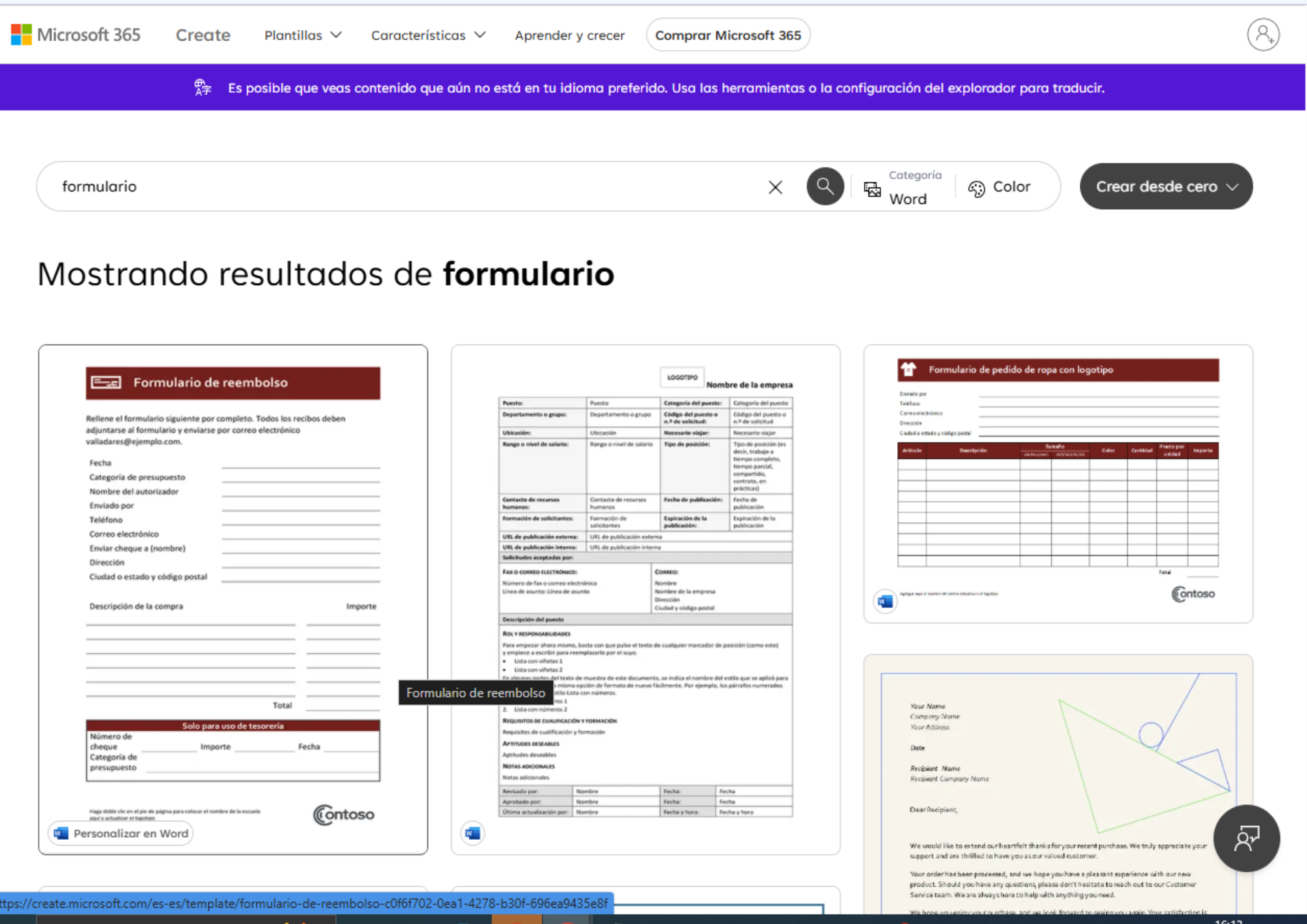Crear formulario PDF rellenable desde Word gratis usando plantillas de Microsoft Word