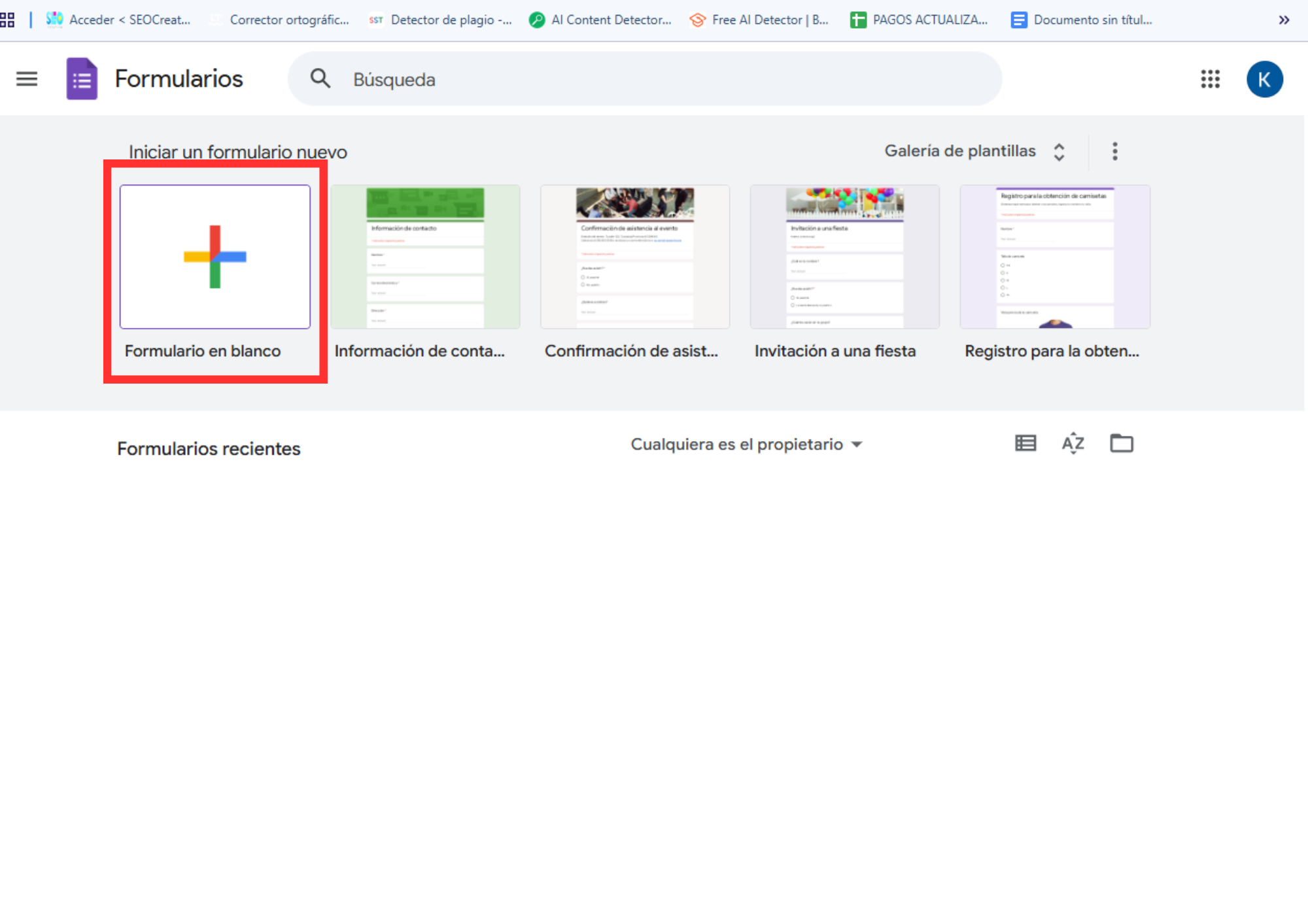 Crear formulario PDF rellenable gratis con Google Forms