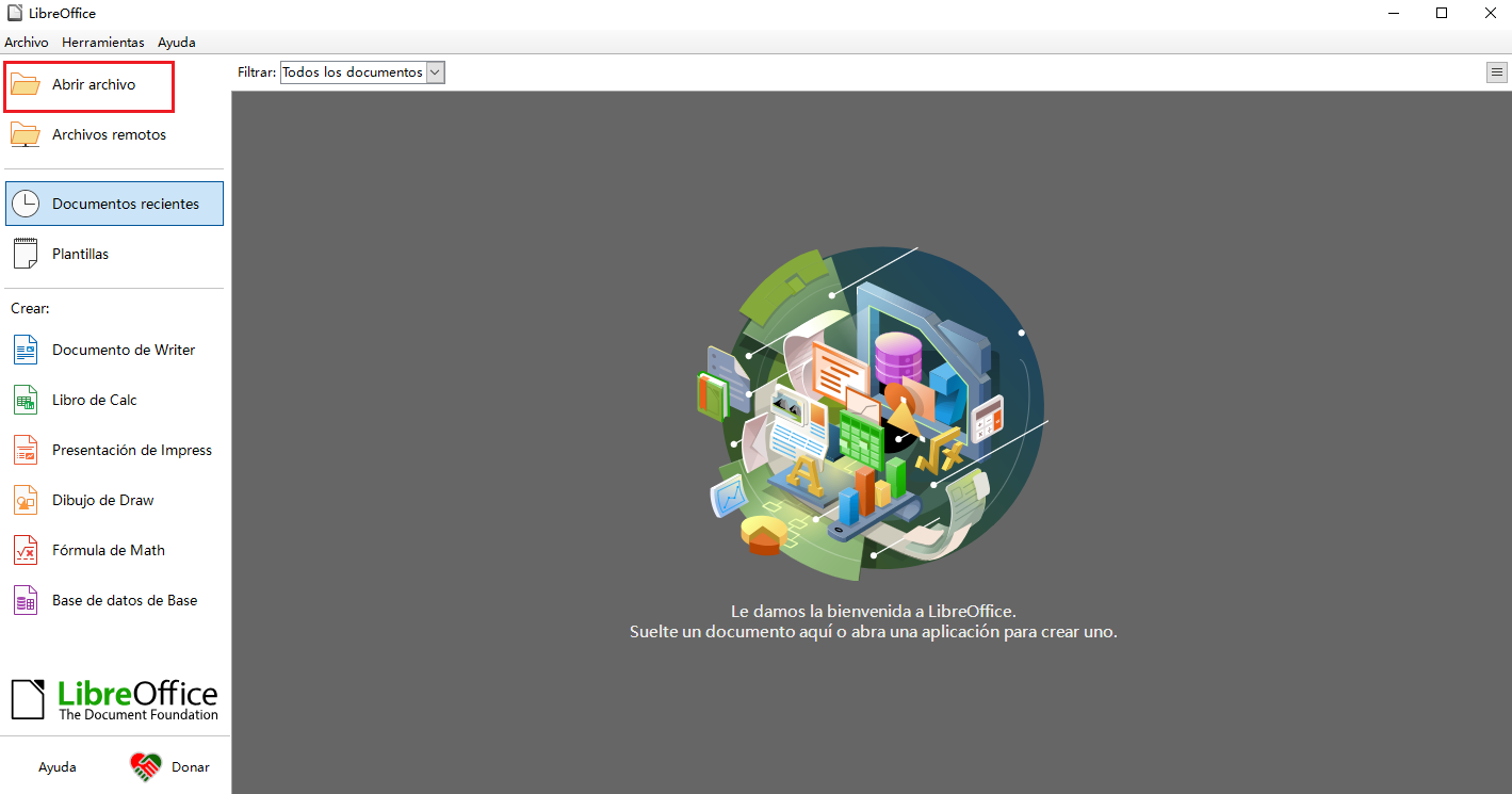 abrir pdf en libreoffice draw