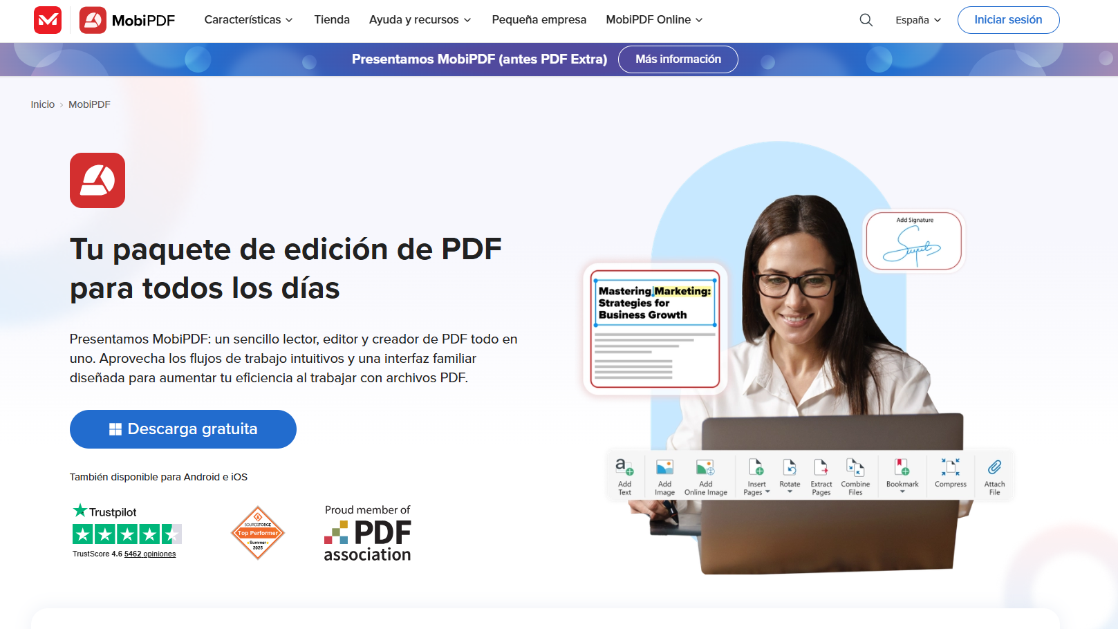 mobipdf editar pdf protegidos escaneados con ocr