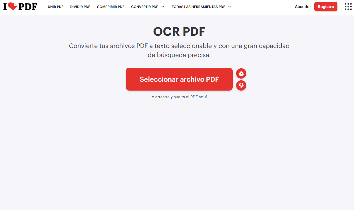 seleccionar todo el texto de un pdf con ilovepdf