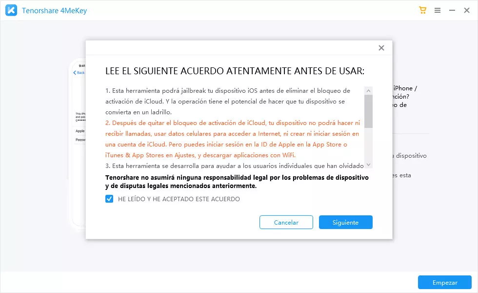 riesgos antes de usar