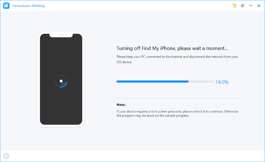 desactivado buscar mi iphone - 4MeKey guia