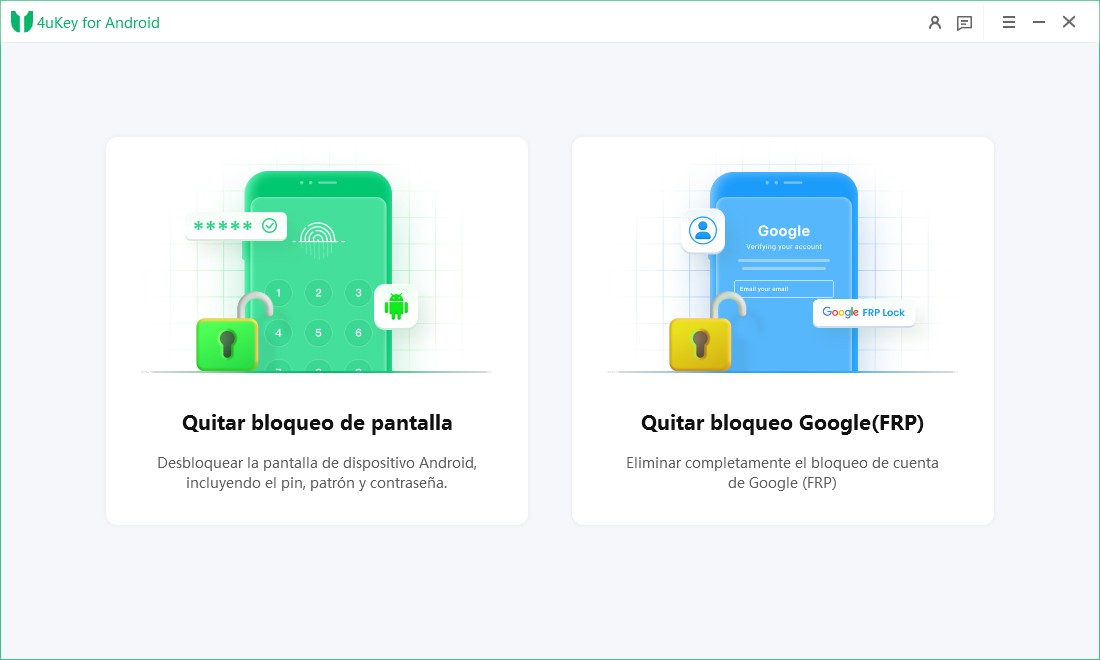 Elija eliminar la función de bloqueo de Google 4ukey para Android