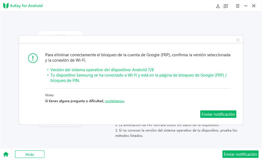 confirm device os version 7/8 4ukey for android