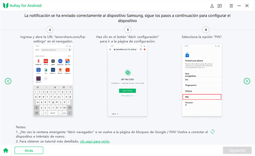 set up pin code tenorshare 4ukey for android