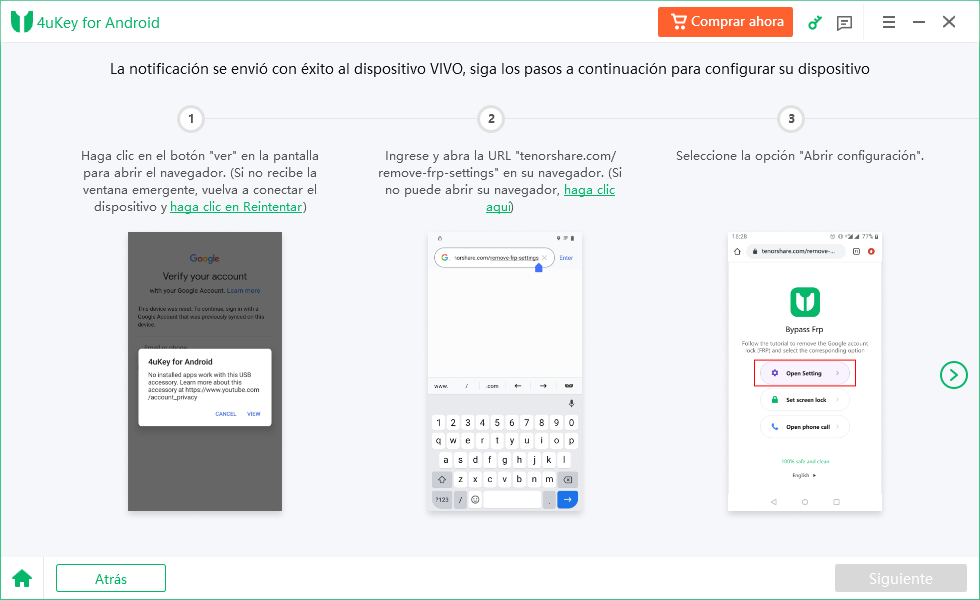 operar el dispositivo