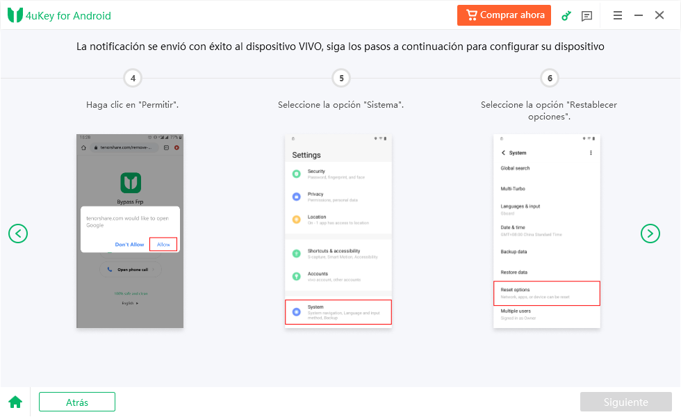operar el dispositivo