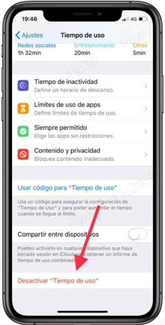 desactivar en la configuración