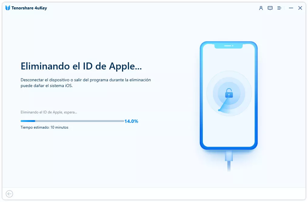 start to remove apple id without password on 4ukey