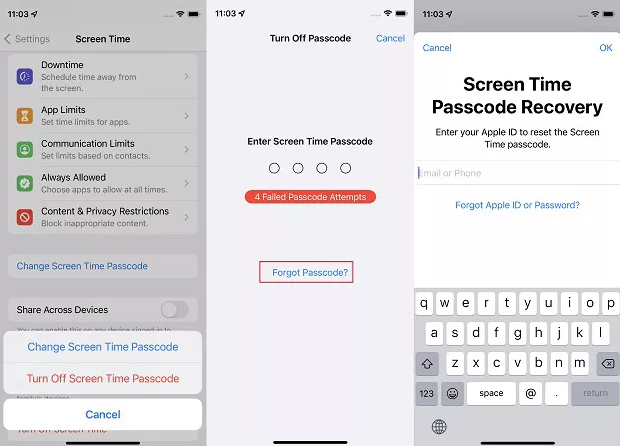 restablecer contraseña a través de apple id