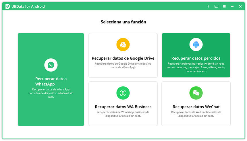 ultdata android interfaz