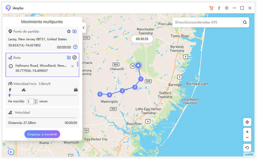 personalizar tu ruta de puntos multiples en ianygo