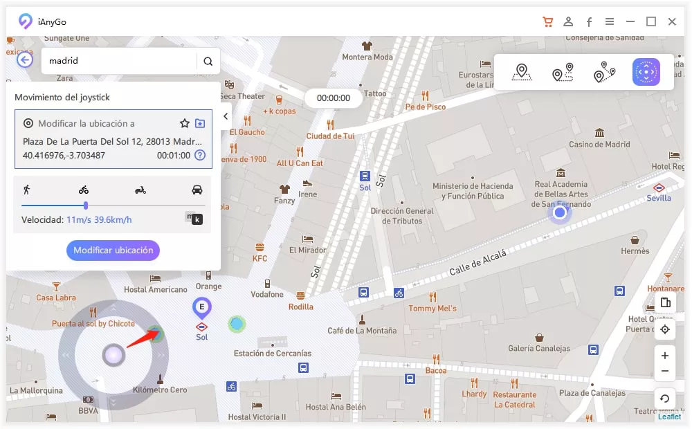 iniciar el movimiento con el joystick