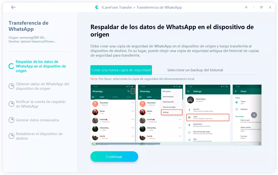 transferir WhatsApp de Android a iPhone