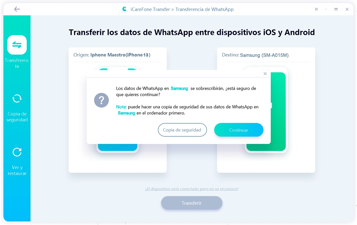 log in whatsapp on iphone with icarefone guide