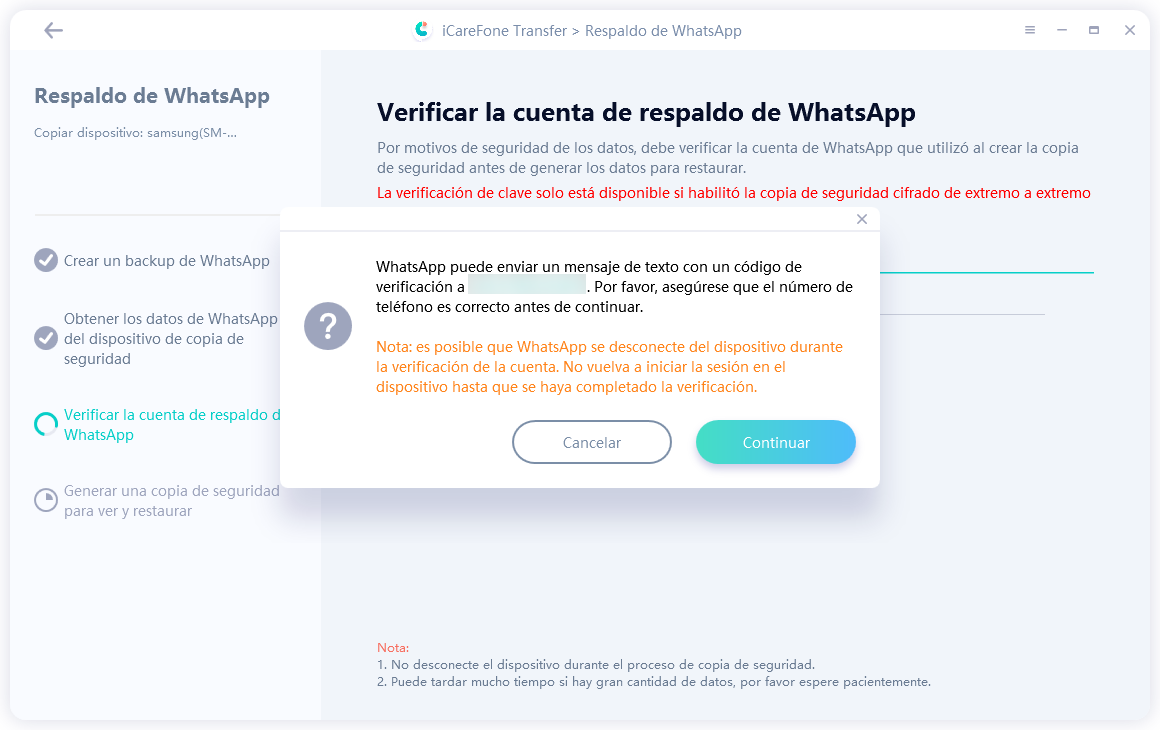 confirm to back up whatsapp backup file on android