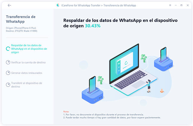 respaldar los datos de whatsapp en icarefone whatsapp tranferencia