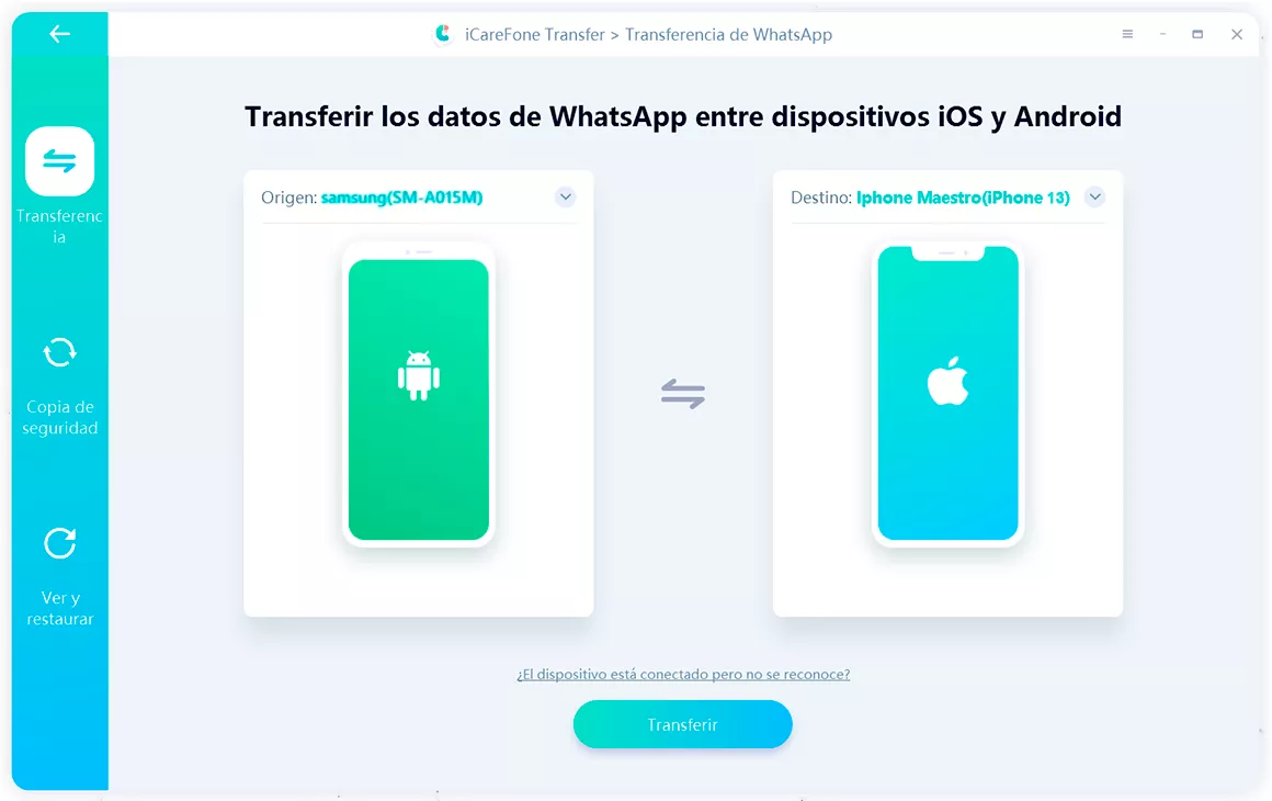transferir WhatsApp de Android a iPhone