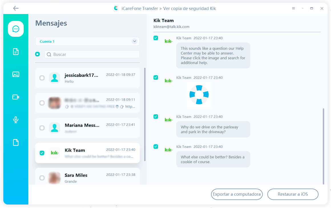 export kik data - guide