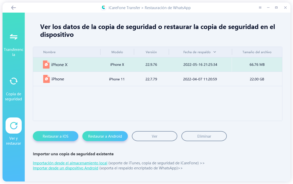 restaurar whatsapp android