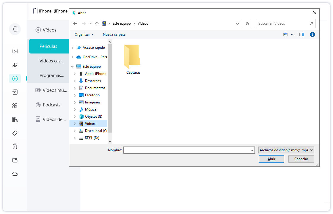 importar videos de pc a iphone solución sin itunes