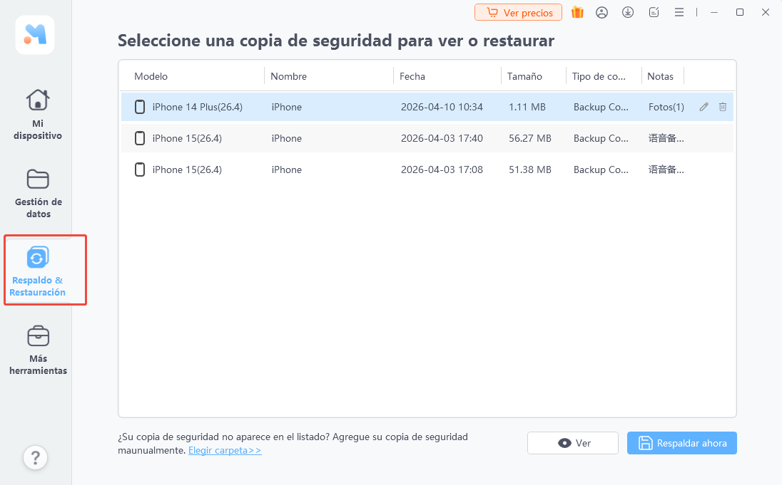 conectar el iPhone a iCareFone
