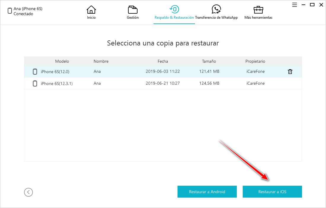 como restaurar whatsapp en iphone