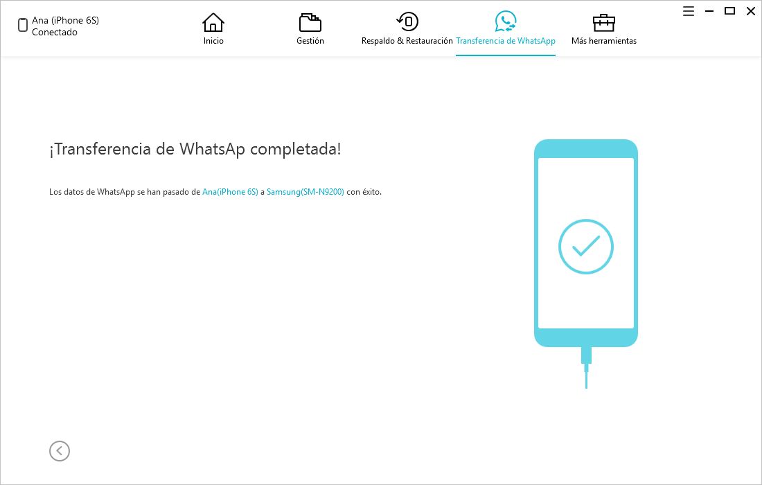 pasar wasap de iphone a android exitosamente