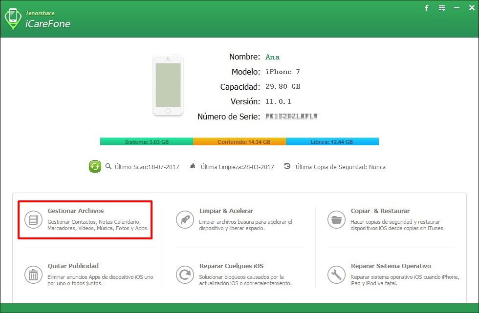 administrador de archivos ios