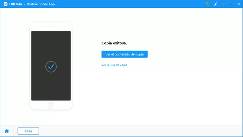 backup social app successfully via UltData
