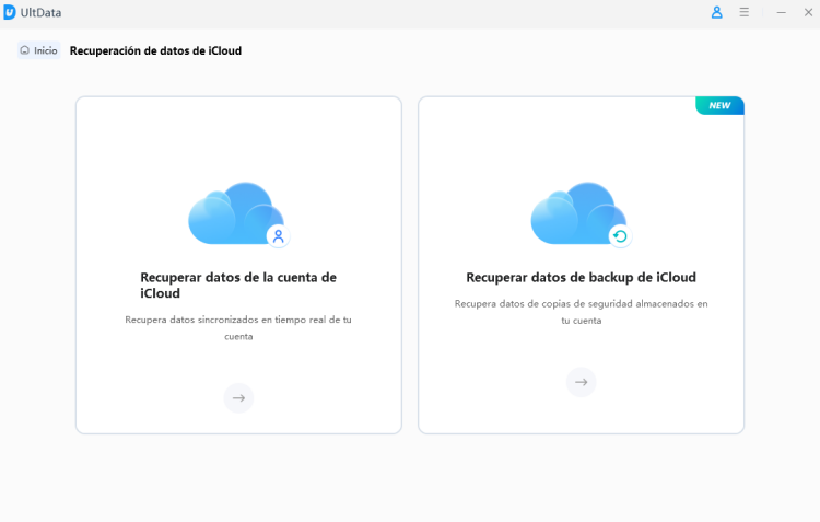 choose icloud account data recovery