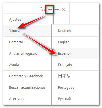elegir idioma