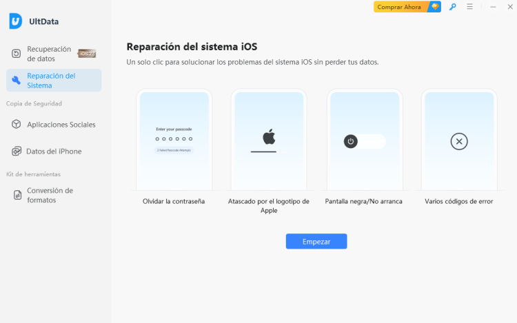get iphone out of recovery mode using UltData