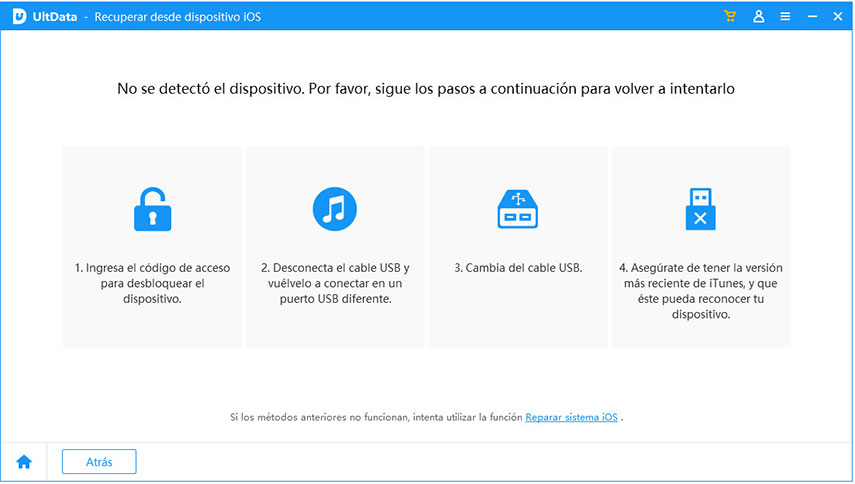 iphone no se reconoce solución