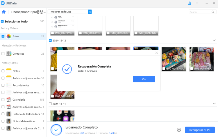 recover iTunes backup data to device - UltData