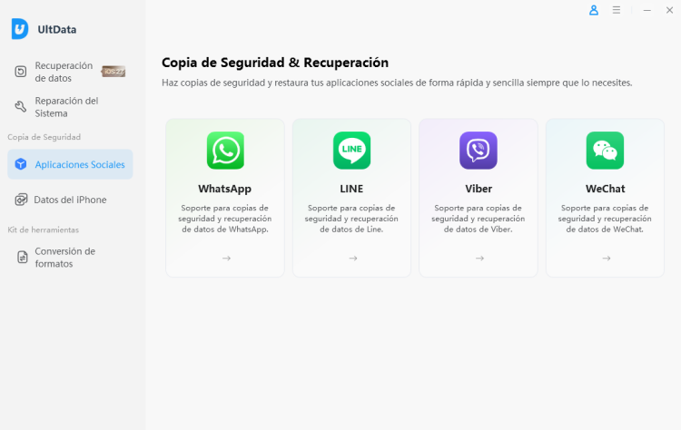 Choose Social App BACKUP and Restore Feature - UltData