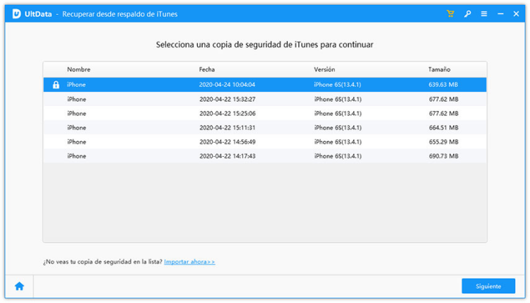 select deleted backup folder - UltData guide