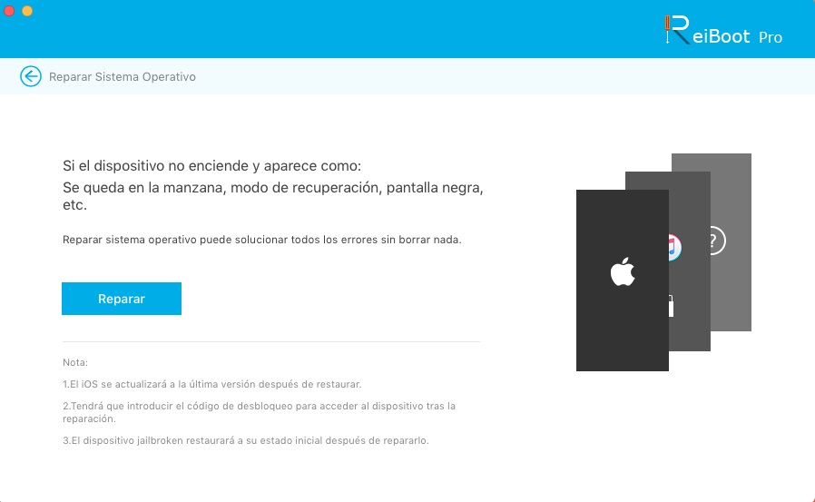 recuperar el sistema con reiboot