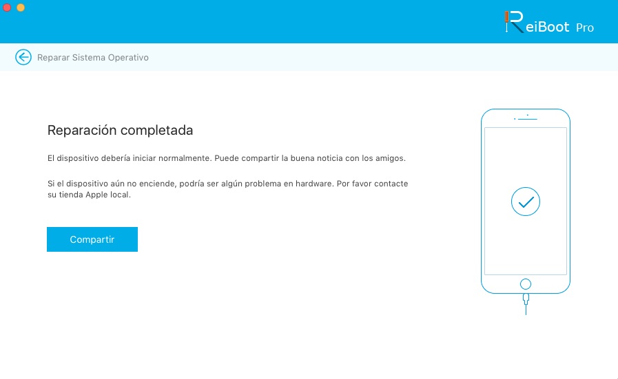 reparar el sistema ios completa por reiboot