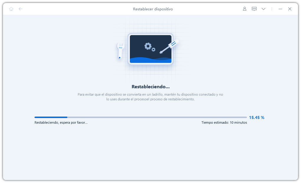 restableciendo dispositivo con ReiBoot
